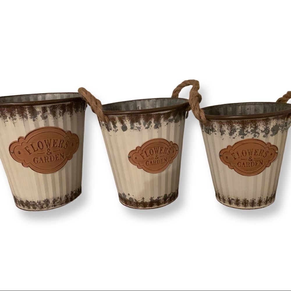 Set of Decorative Tin Garden buckets
Flowers and garden